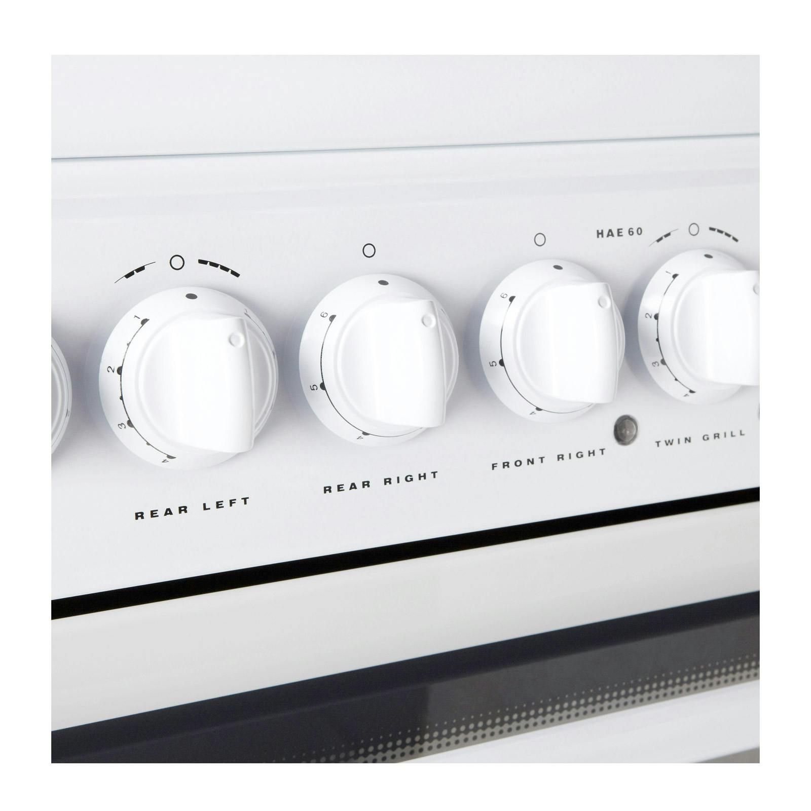 Hotpoint Hae60ps 60cm Electric Cooker In White Ceramic Hob Double Oven 7412